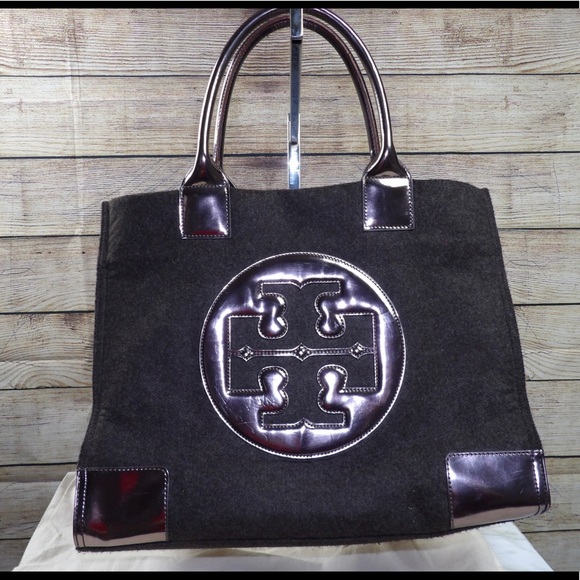 Tory Burch Handbags - Tory Burch Brown Felt Lg. Ella Tote